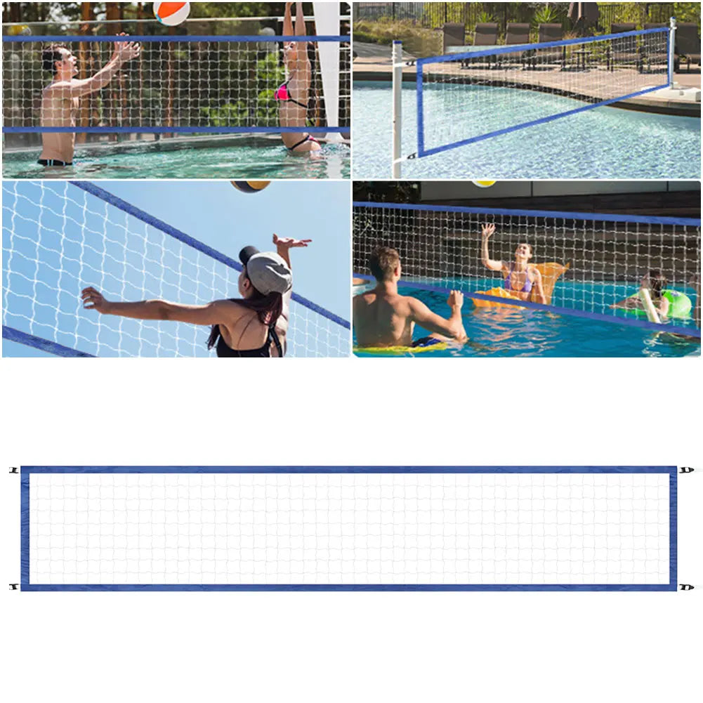 15 ft x 3 ft Folding Training Net with Carrying Bag Portable Volleyball Net Adjustable Pool Water Volleyball Net for Summer Party