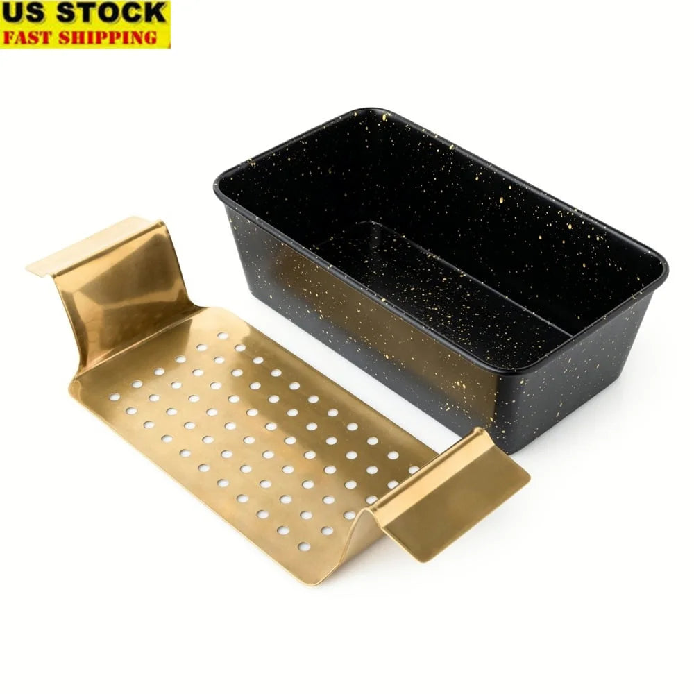 Non-Stick Loaf Pan with Stainless Steel Trivet Baking Mold Kitchen Bakeware Heat Resistant Easy Release Durable Oven Safe
