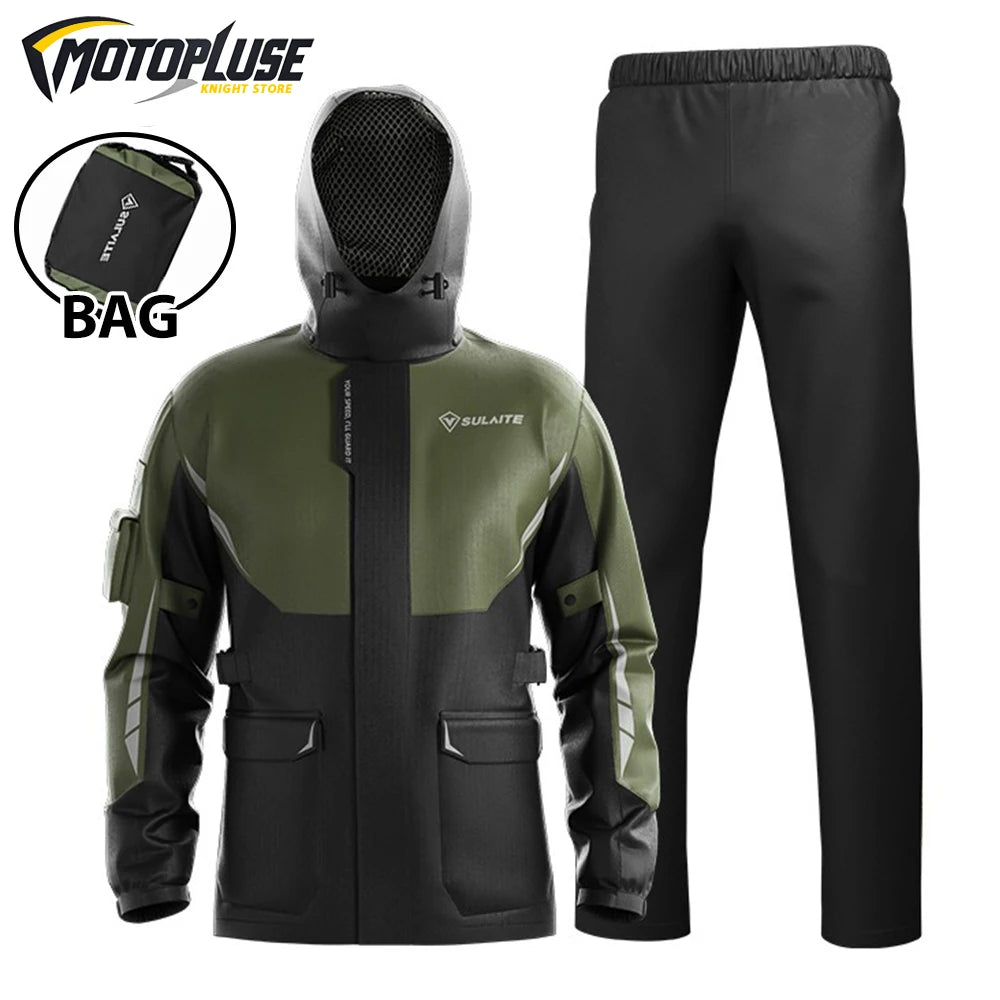 New Motorcycle Raincoat Waterproof Jacket Men Women Rain Cover Rider Raincoat for Motorcyclist Hiking Camping Fishing Clothing