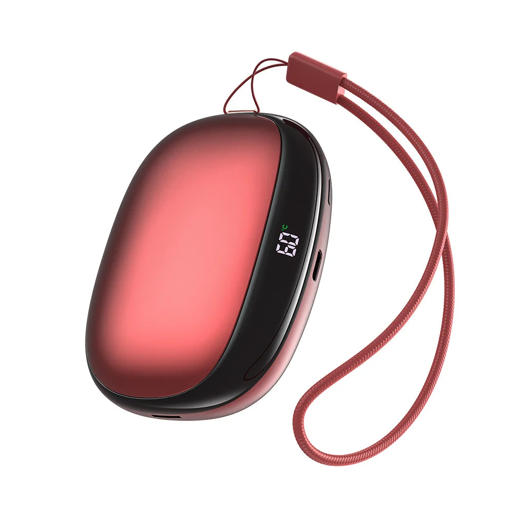 12000mAh Hand Warmer Power Bank, Dual-Side Heating with 3-Temp Control (40°C/50°C/60°C),Compact for Travel, Gift Idea