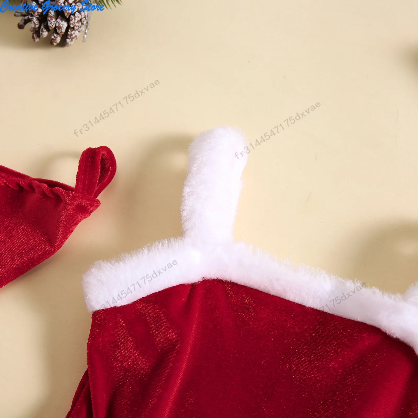 Girls Christmas Dress Sets Autumn Winter Velvet Suspender Dress + Over sleeve + Hat 3 piece Baby Santa Claus Clothes Festival Costume