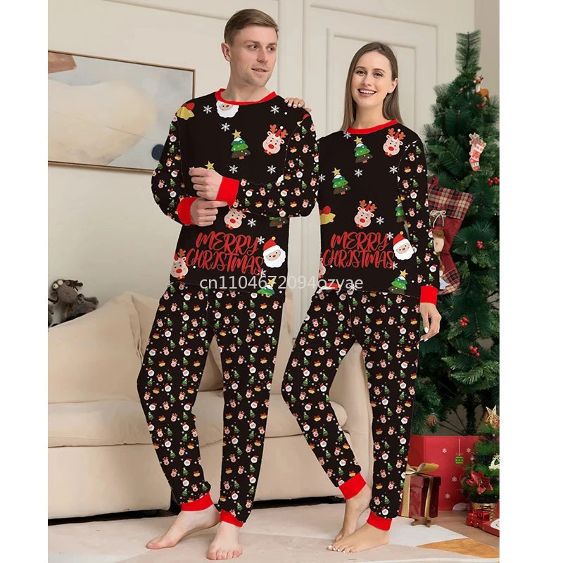2026 Family Matching Christmas Pajamas Clothes Set Father Mother And Daughter Son Kids Matching Outfit Baby Girl Rompers Pyjamas
