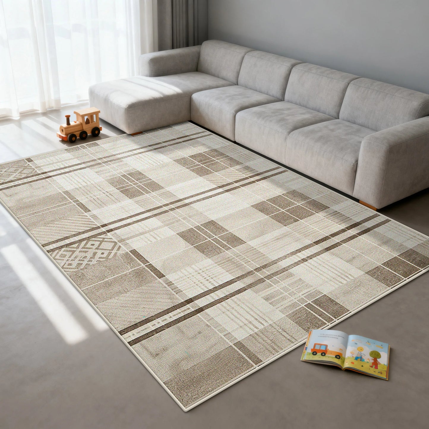 Modern Golden Geometry Carpet for Living Room Light Luxury Rugs for Bedroom Decor Large Area Lounge Sofa Side Floor Mats 200x300