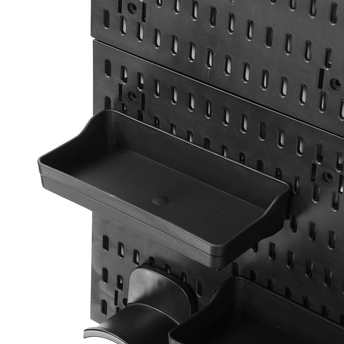 90*60 cm Pegboard Wall Organizer Panel Shelves For Gamer Room Bathroom Kitchen Storage Rack Hole Board w/ Hooks Shelves