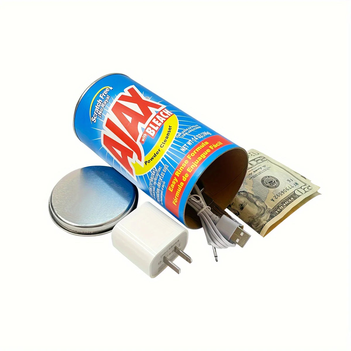 Ajax Cans can Stash Diversion Safe with Huge Hidden Compartment for Cash and Valuables and Keys