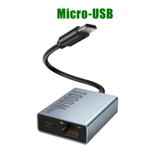 Zexmte Gigabit Ethernet Adapter for 4K Fire TV Stick Micro USB to RJ45 1000Mbps Network Card Adapter for Chromecast Google Home