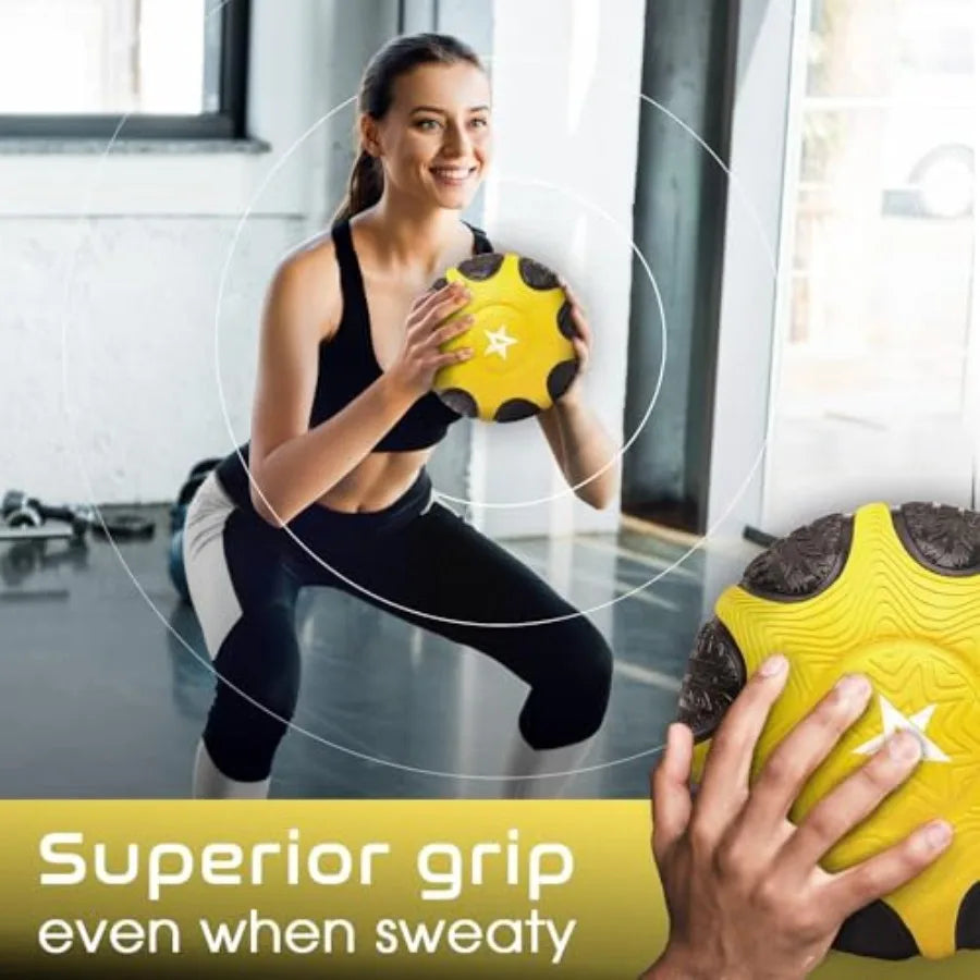 Medicine Ball with Dual Texture Grip, 6,8,10lbs Combo Weighted Medicine Ball for Workouts Exercise Balance Training, Core Streng