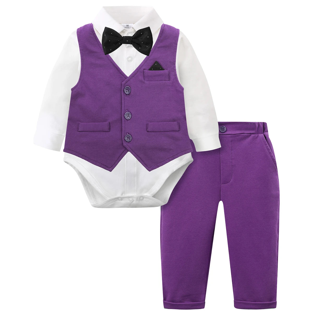 Baby Tuxedo Boys Suit Infant Wedding Gentleman Formal Dress Easter Ring Bearer Outfit Set Toddler Birthday Party Gift Clothes