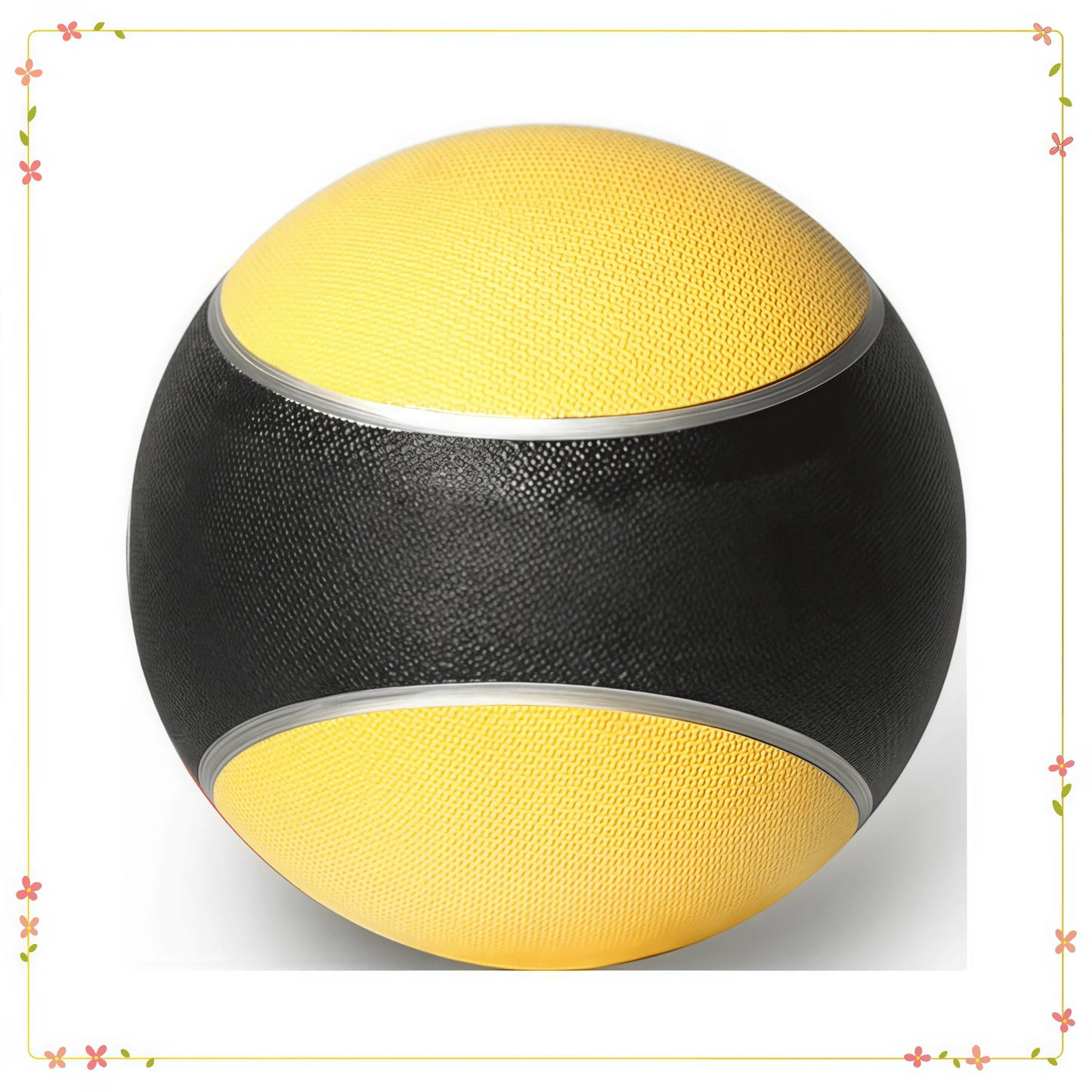 8lb Rubber Medicine Ball, Textured Grip for Strength Training, CrossFit & Gym Workouts, Durable & Bounce Resistant