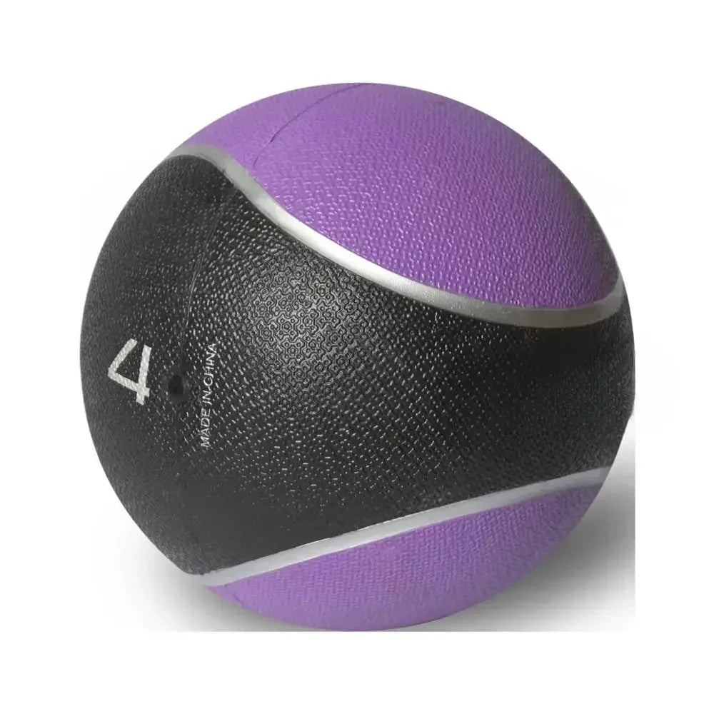 Rubber Medicine Ball 4lb-Textured Grip/Multi Weights-for Home Gym Core Workout