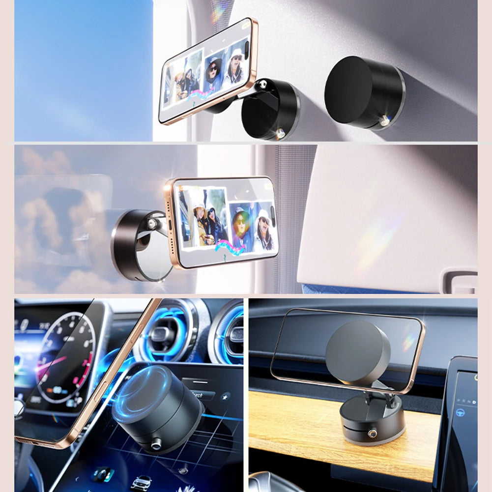 Magnetic Electric Vacuum Car Phone Holder Vacuum Suction Mobile Phone Holder Vacuum Suction Cup Phone Mount for Car Gym Mirror