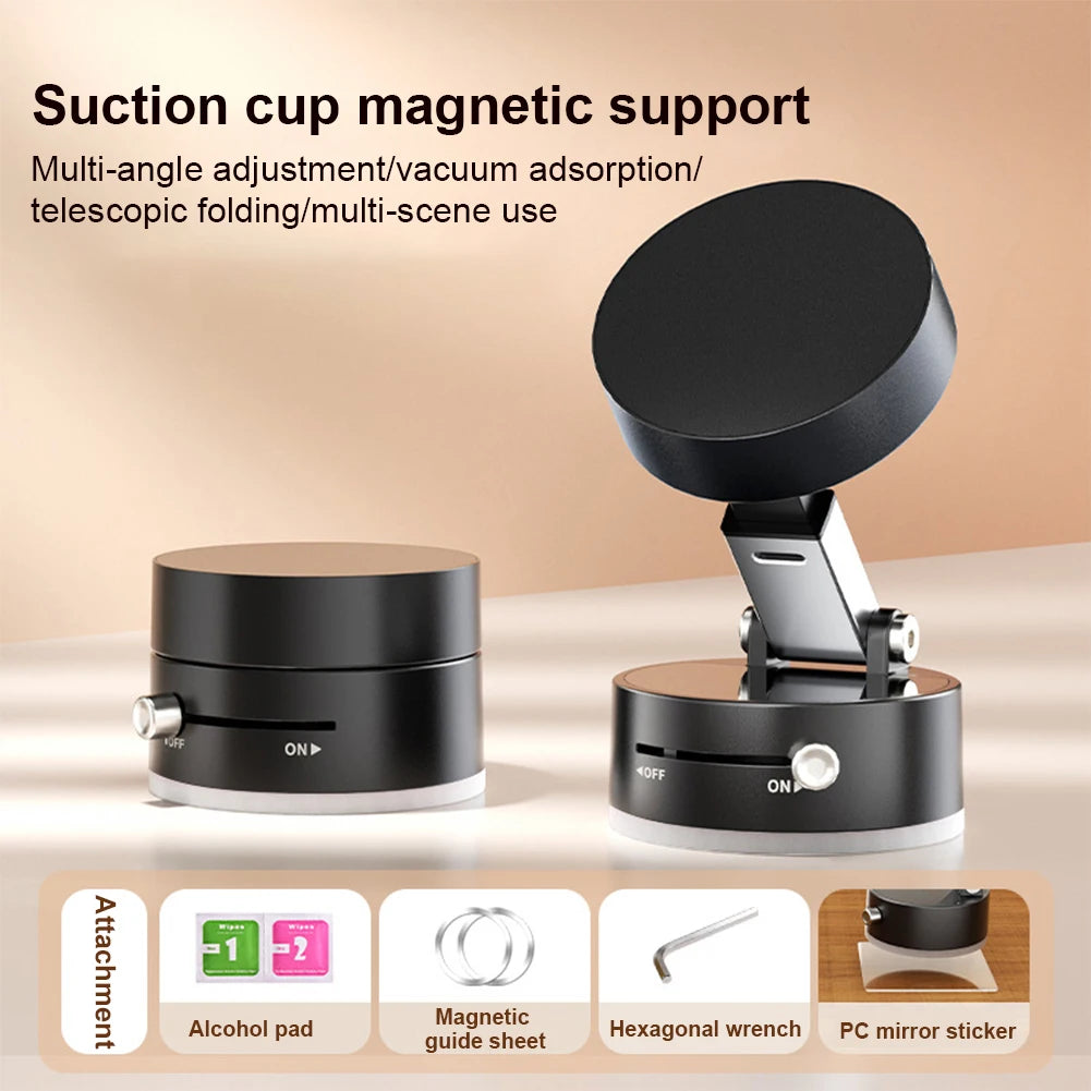Magnetic Electric Vacuum Car Phone Holder Vacuum Suction Mobile Phone Holder Vacuum Suction Cup Phone Mount for Car Gym Mirror