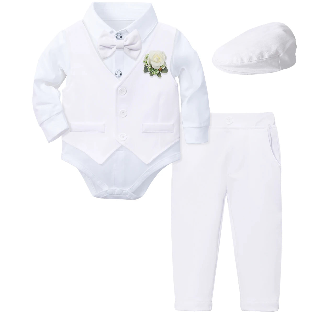 Baptism Outfit Boy Infant Baby Church Christening Suit Toddler White Blessing Set Newborn Easter Birthday Party Gift Clothes