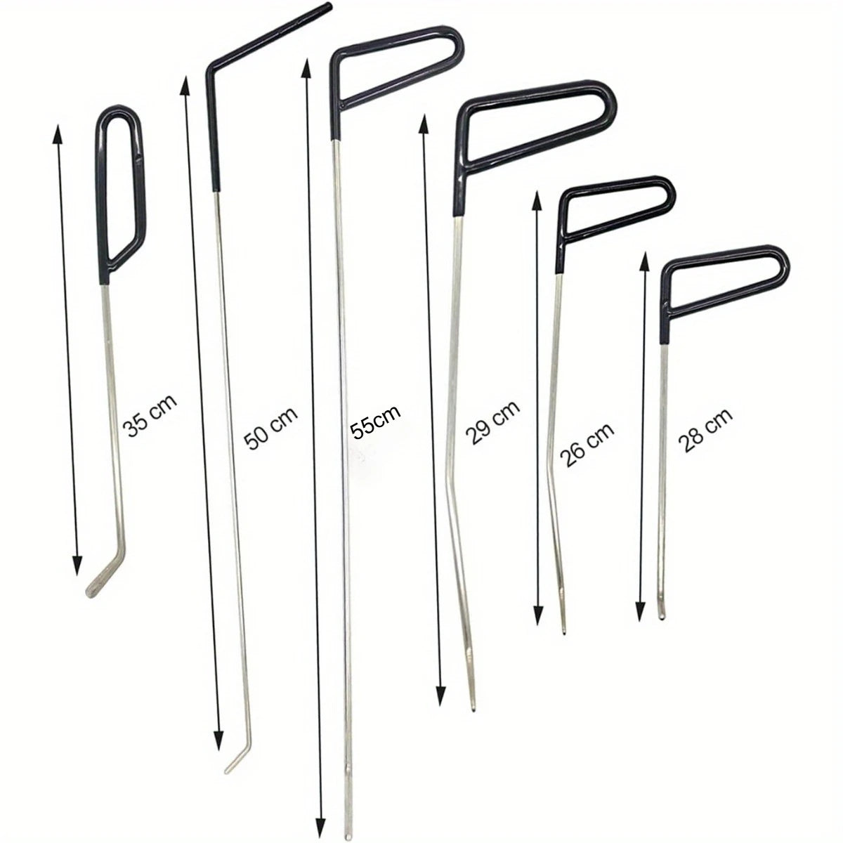 New Car Hook Rods Paintless Dent Repair Hail Remover Hooks Rods Kits Auto Body Dents Stainless Steel Hands Tools