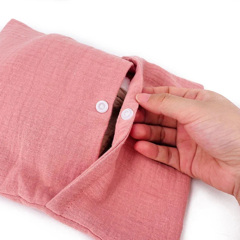 25*20cm Multifunctional Baby Diapper Bag Reusable Solid Color Travel Nappy Pouch Soft Cotton Mummy Storage Bag Baby Stroller Bag