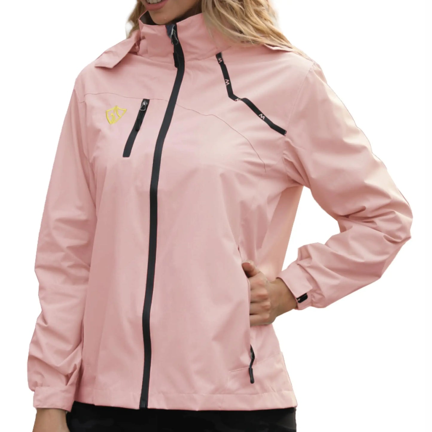 Women's Waterproof Rain Jacket,Lightweight Windproof Full Zip Women's Packable Fall Raincoat Windbreaker with Hood