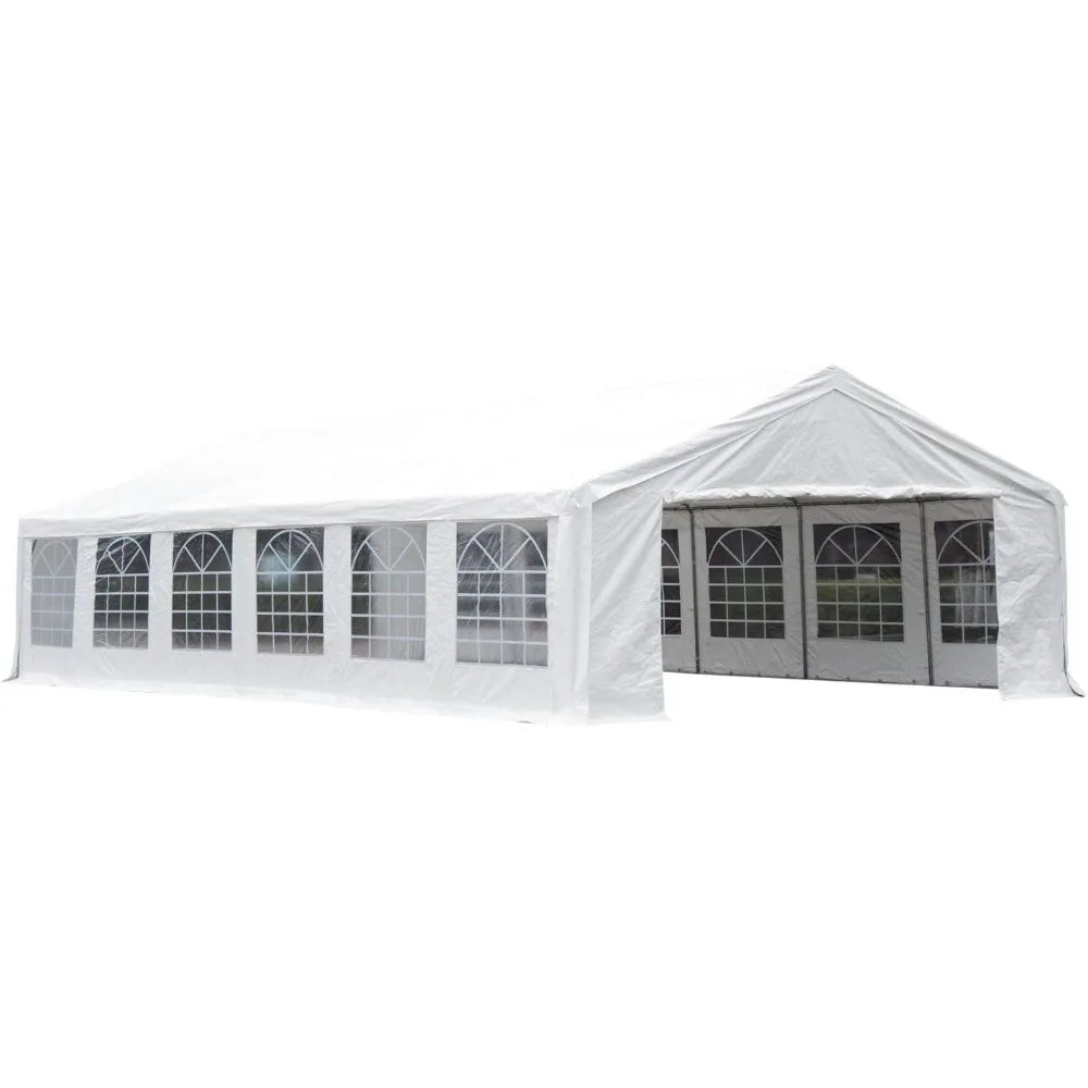 20 x 40 ft Heavy Duty Party Tent Outdoor Gazebo Wedding Tent Event Shelter Carport BBQ with Removable Sidewalls & Windows, Outs