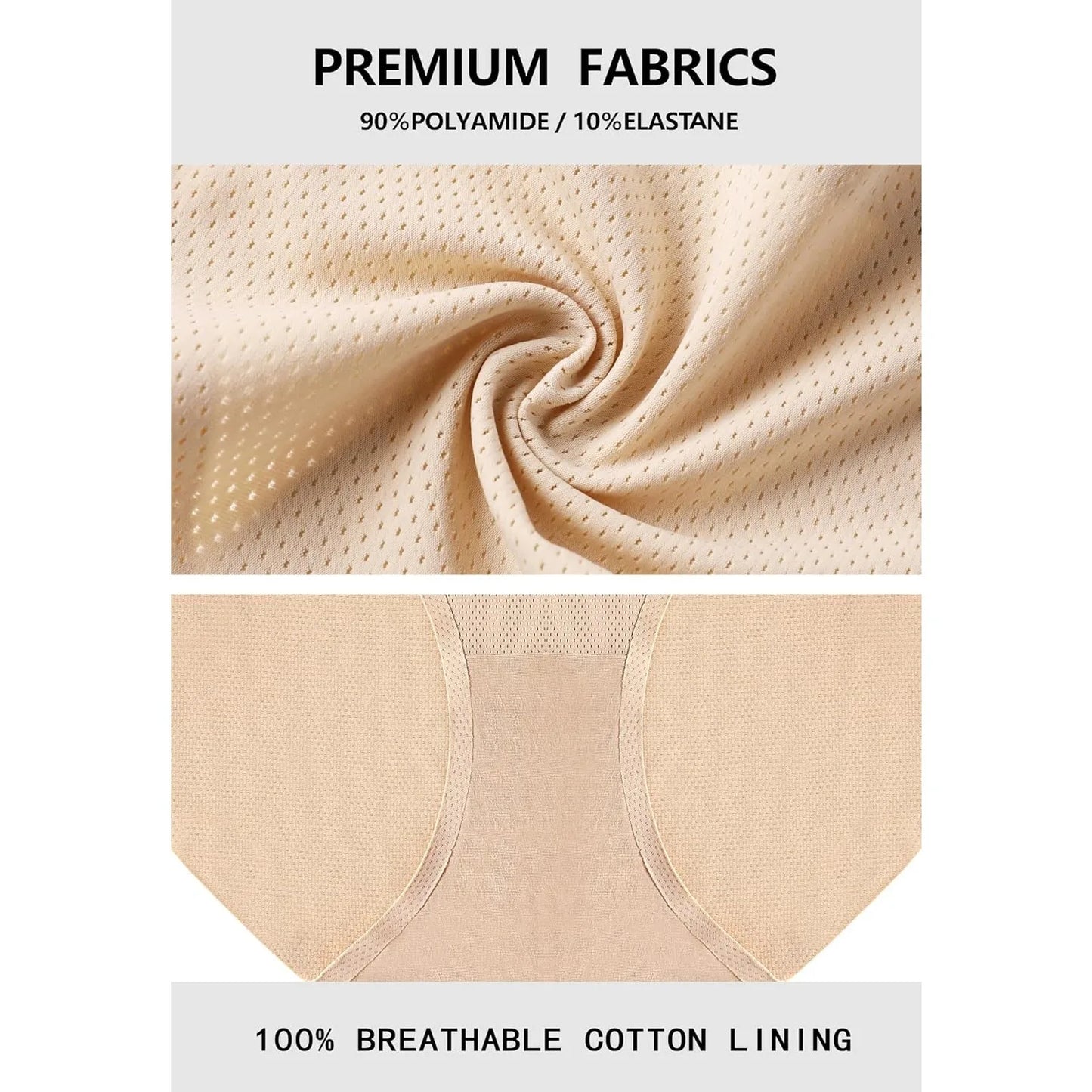 voenxe Women Seamless Hipster Underwear,Breathable Ladies Panties Bikini,No Show Briefs,Comfortable Undies for Women 5-Pack