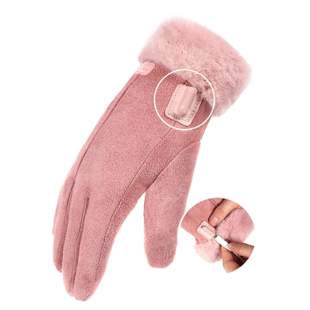 USB Warm Hand Heating Gloves Touch Screen USB Electric Heating Gloves Windproof Constant Temperature for Indoor Home Outdoor