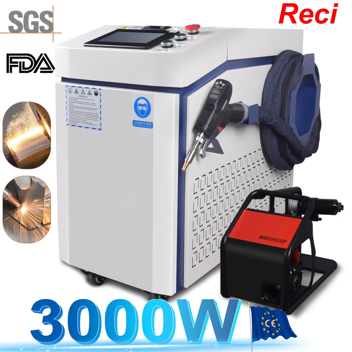 3000 W 4 IN 1 Fiber Laser Welding Cutting Cleaning Soldering Machine 2000 W 1500 W Reci Handheld Fiber Laser Welder for All Metal