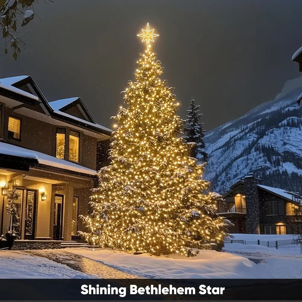 43 Waterproof LED Bethlehem Star Light, 8 Modes, Outdoor Christmas Decor, Warm White