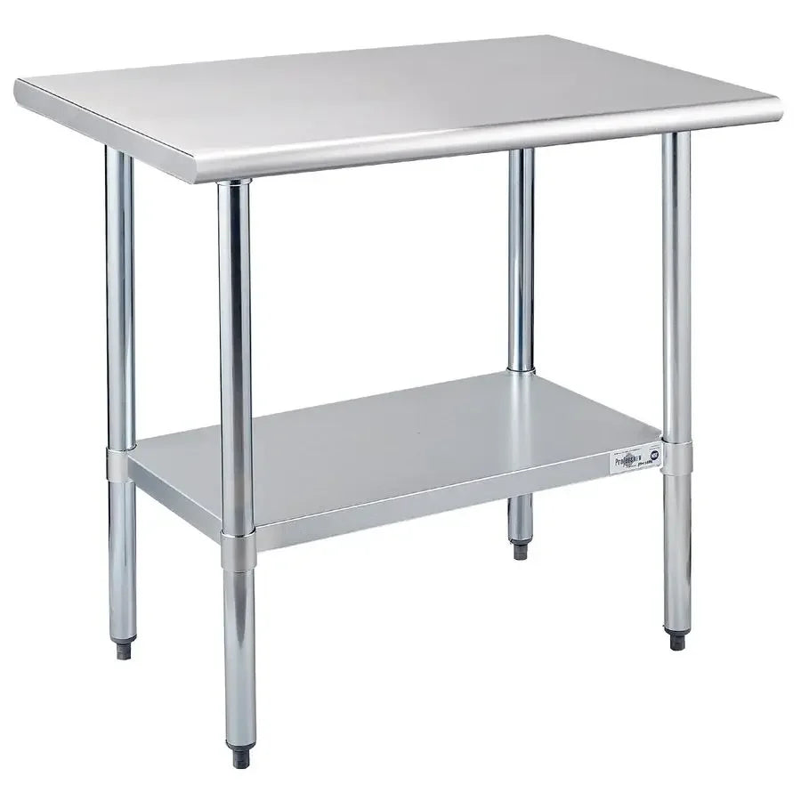 Stainless Steel Prep Table 36 x 24 Inch NSF Commercial Work Table with Under-shelf Heavy Duty Table for Kitchen Restaurant Home Hot