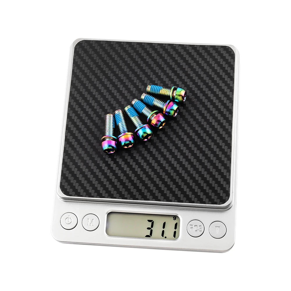 6Pcs M6x17mm Bike Crank Caliper Handlebar Stem Fixing Screws with Washer Bike Disc Brake Clamp Bolts for Fixing Brake Lever