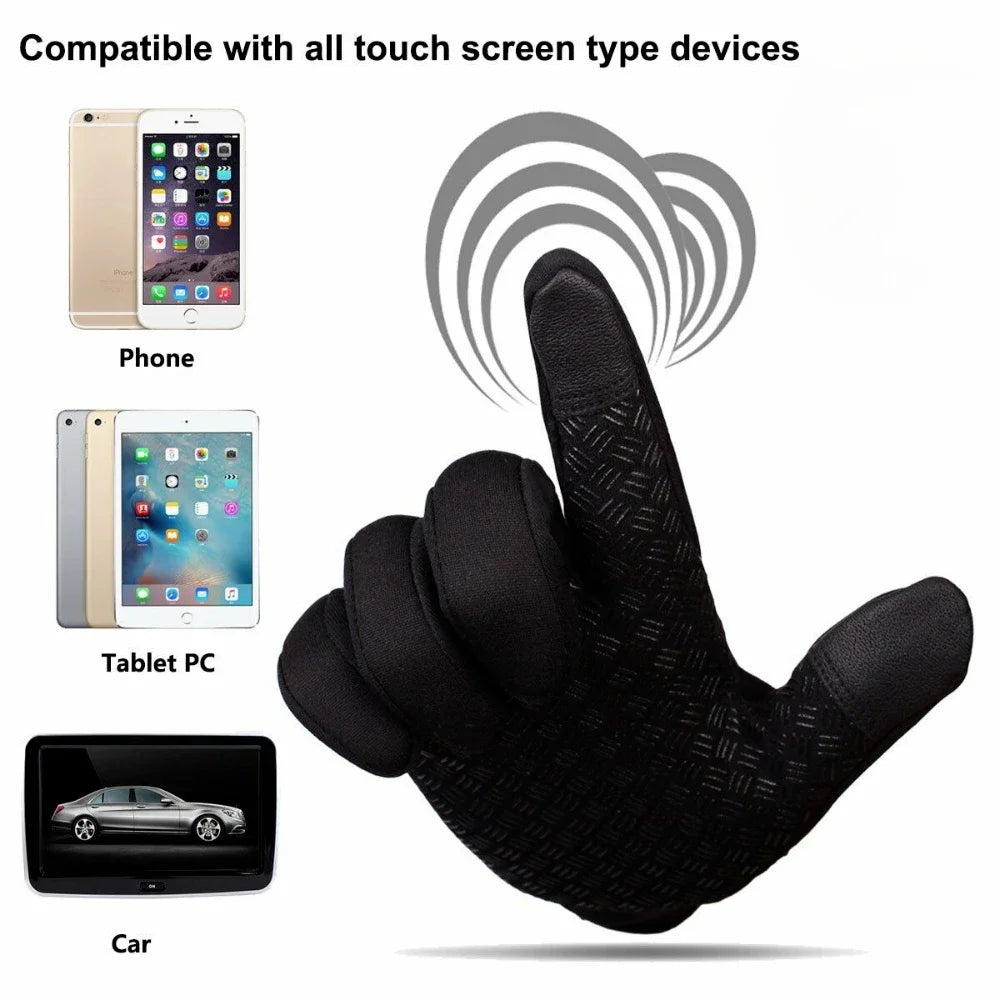 Winter Gloves - Touch Screen, Windproof, Thermal Gloves for Cold Weather Sports Men / Women Outdoor Cycling Motorcycle Non-Slip Gloves