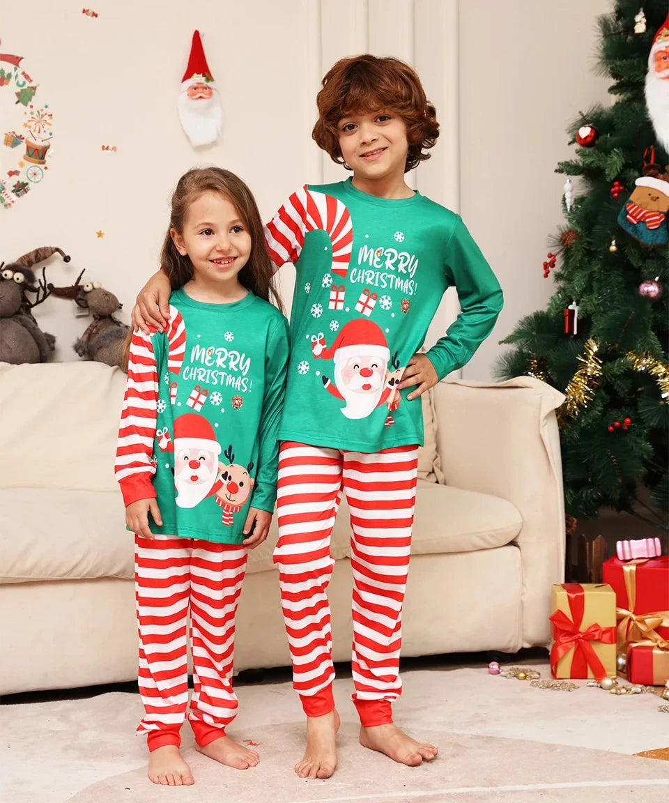 Family Christmas Matching Pajamas Outfits Set 2026 Adult Kids Baby Same Look Tops Pants Xmas Sleepwear Pyjamas Couples Clothes