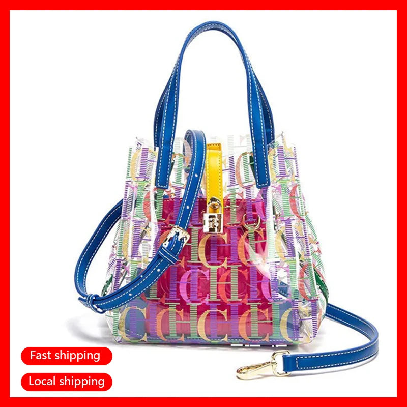 CH Women's Bucket Bag High Quality Sense Fashion Large Capacity Ladies Handbag Beach Holiday Mother Bag Casual Versatile Premium