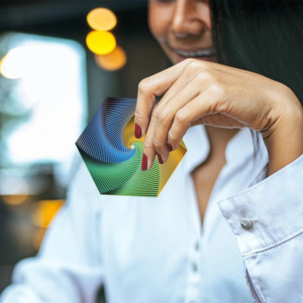 3D Printed Hexagonal Decompression Toy For Gift Colorful Unique Design Shape  Fractal Fidget Compact Exquisite Thoughtful Gifts