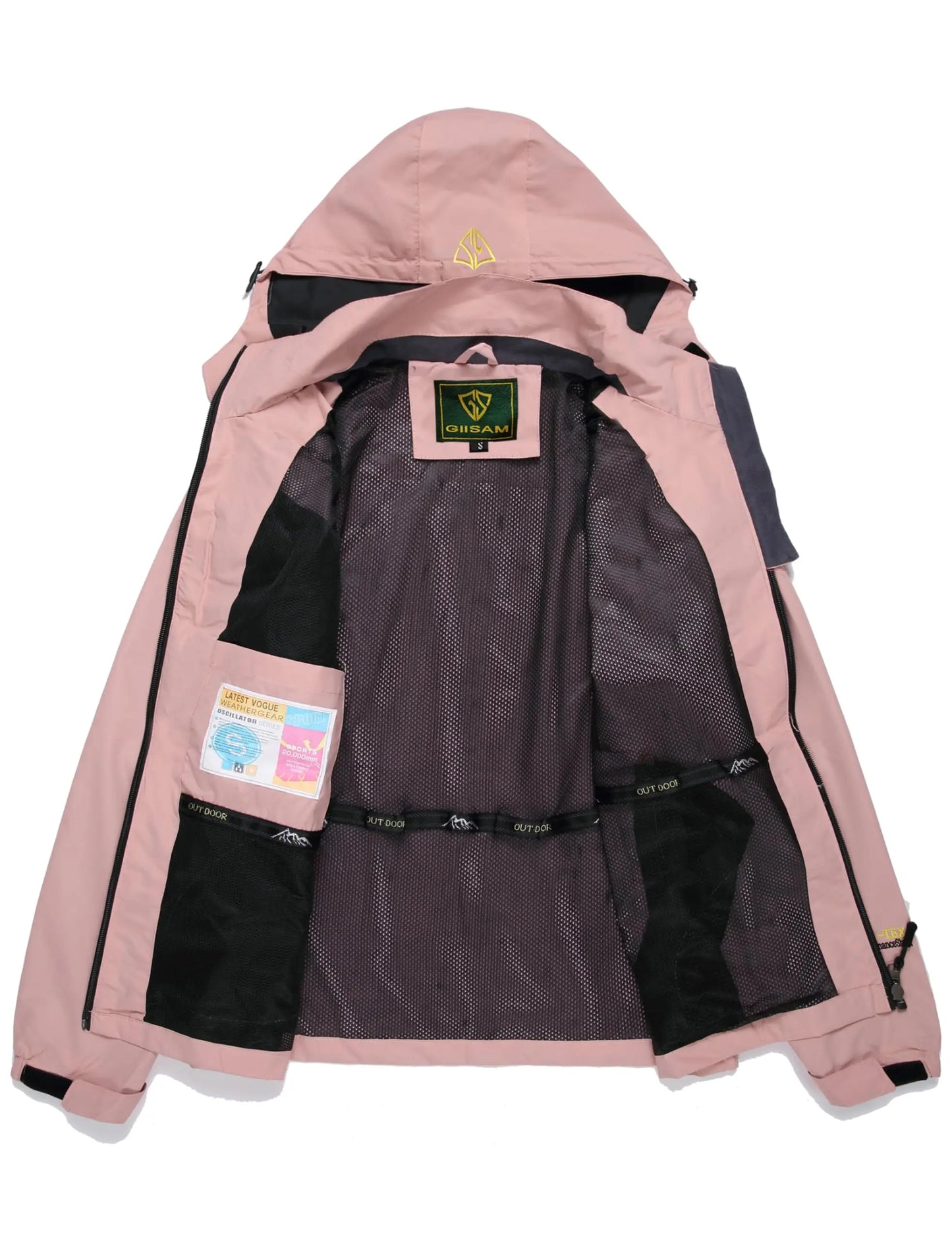Women's Waterproof Rain Jacket,Lightweight Windproof Full Zip Women's Packable Fall Raincoat Windbreaker with Hood