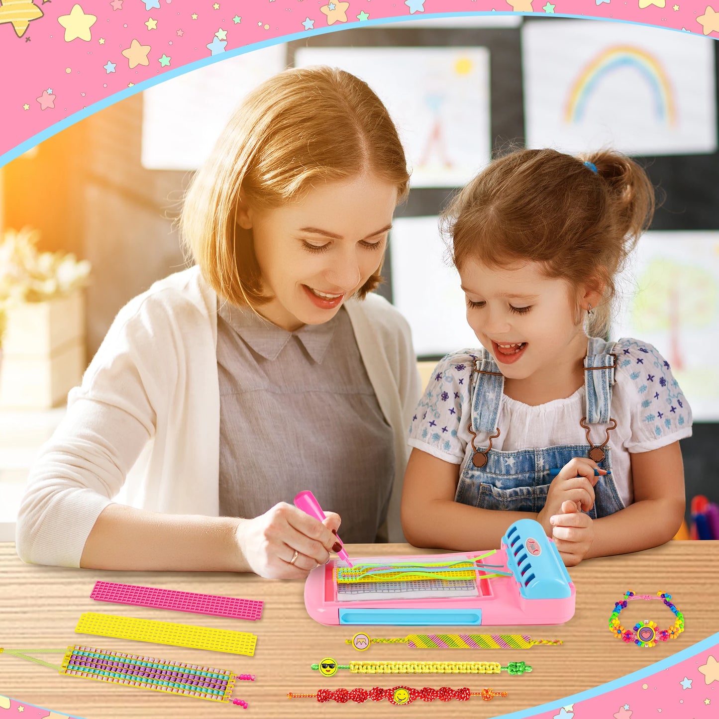 Friendship Bracelet Making Kit, Arts and Crafts String Maker Tool, Birthday Xmas Gifts for Girls 4, 5, 6, 7, 8, 9,10,11, 12+ Years Old