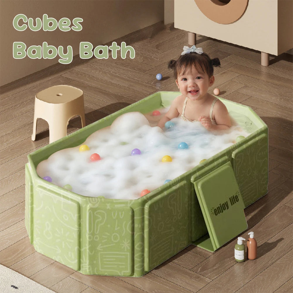 1pc Kids Portable Collapsible Bathtub, PVC Material, Non-Slip Base, Odor-Free, Ideal for Travel & Small Spaces