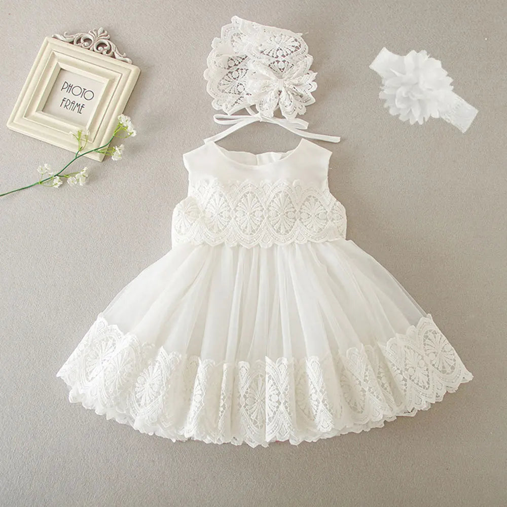 Hetiso Baby Girls Dress Long Sleeve Kids First Birthday Ball Gown Infant Dresses for Baptism Bridesmaid party 3-24 month