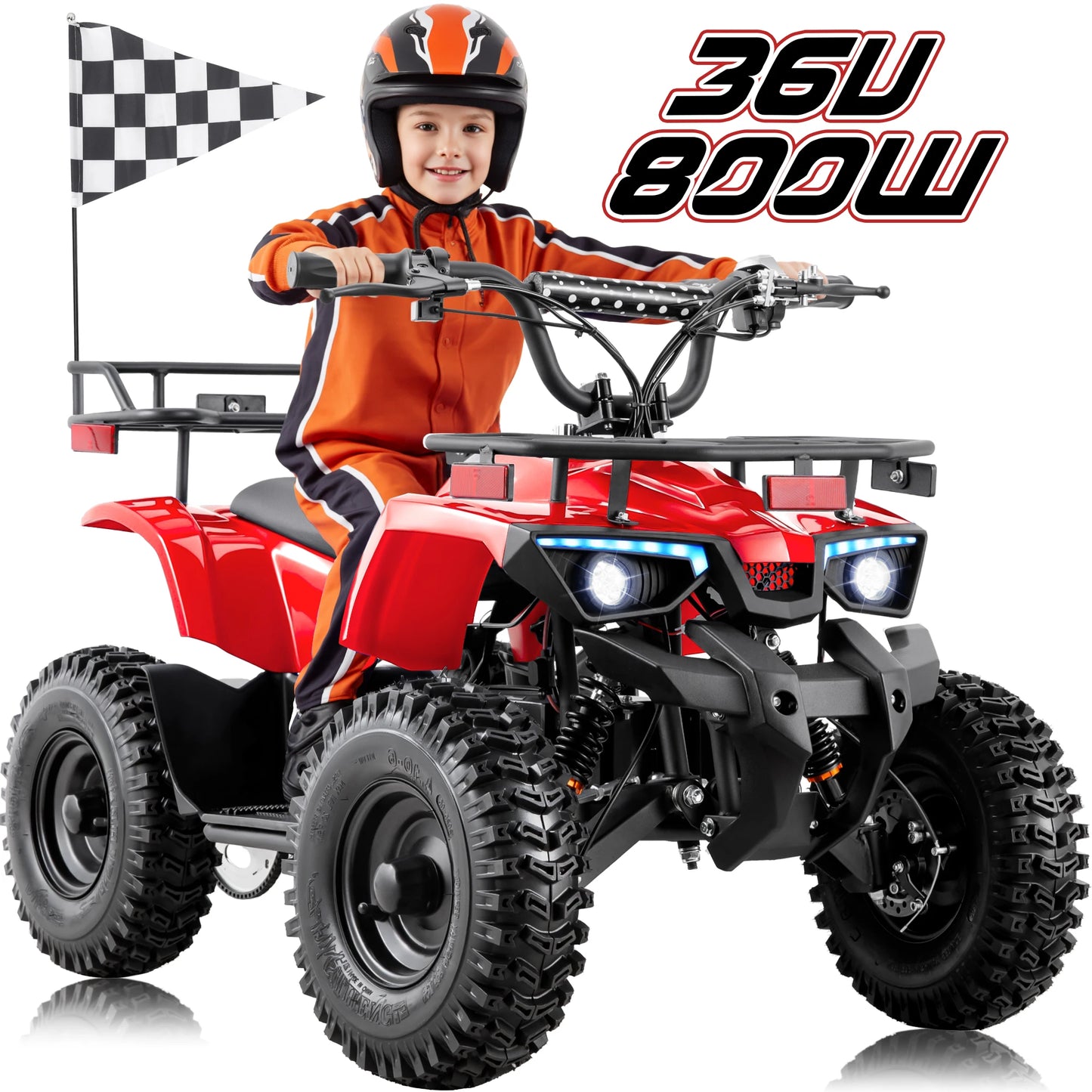 GOOW HILL-SHAZODZA 36V Kids Electric UTV - 800W All-Terrain Power Wheels with Key Start & Triple Disc Brakes