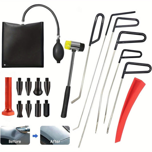 New Car Hook Rods Paintless Dent Repair Hail Remover Hooks Rods Kits Auto Body Dents Stainless Steel Hands Tools