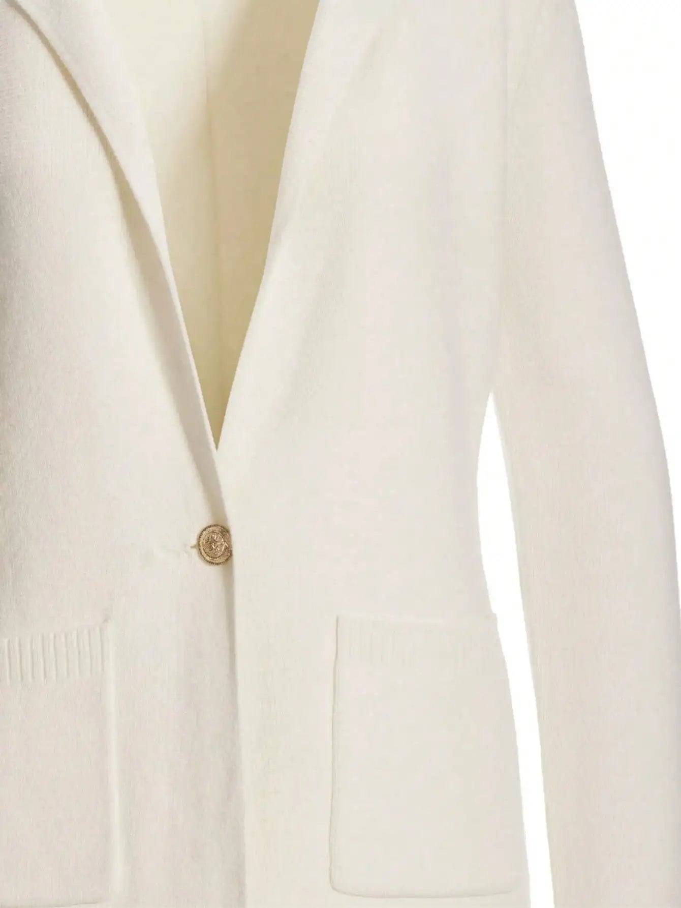 Knit Single-Button Blazer - Thin Fitted Short Jacket | Spring/Fall Versatile Cardigan | Light Mature Coat | Casual Office Blazer