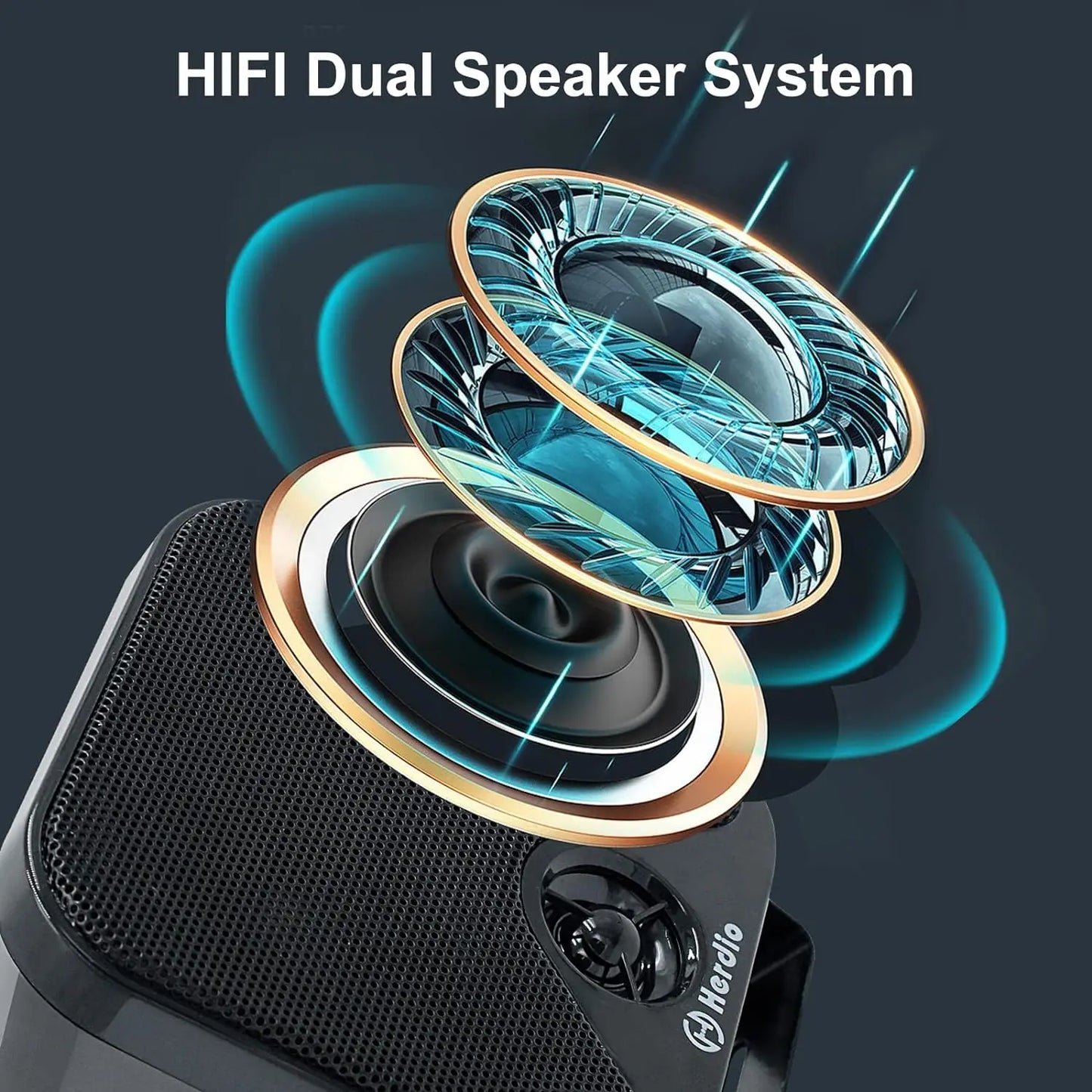 Herdio Waterproof Marine Speakers 100 W 4 Inch Motorcycle Audio Speaker Heavy Duty Music Sound System For outdoor ATV UTV