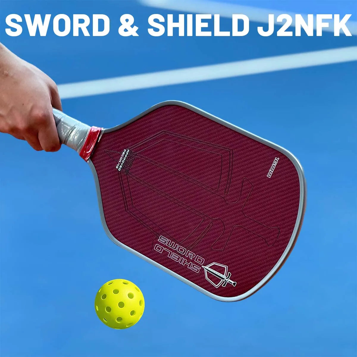 Pickleball Paddle Sword & Shield J2NFK,Gen. 4.5 Multi Density, All Foam Floating - Pivoting Core Pickleball Paddle EPP Core Inte