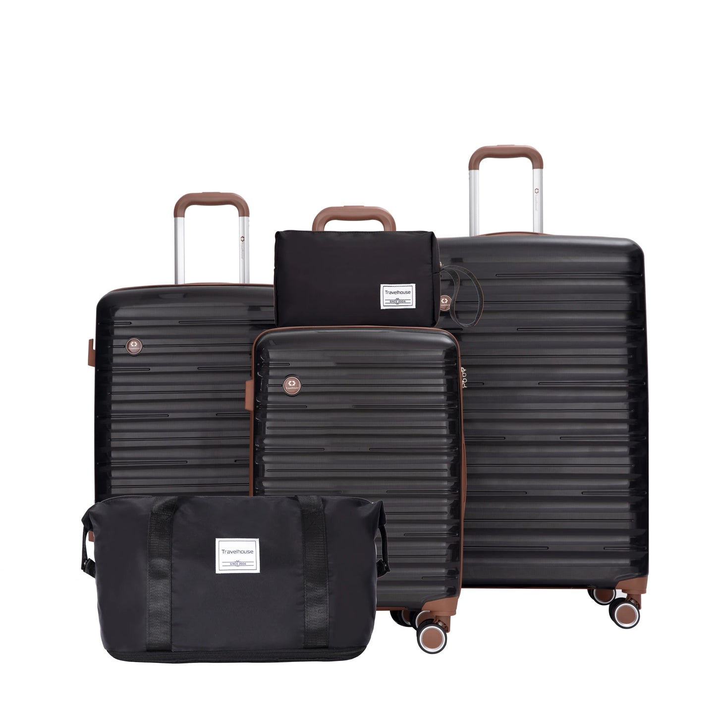 Luggage Sets 5 Piece,Suitcases with Double Spinner Wheels and TSA Lock,Hard-case 3 set Luggage with Travel Duffel Bag
