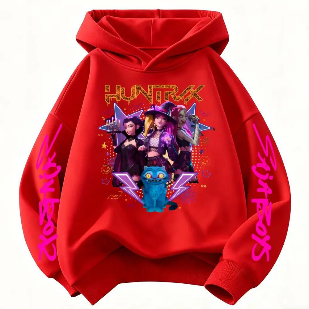 2025 Autumn winter children's hoodie K Pop Demon Hunters clothing leisure outerwear 3 - 12 years Boys and Girls
