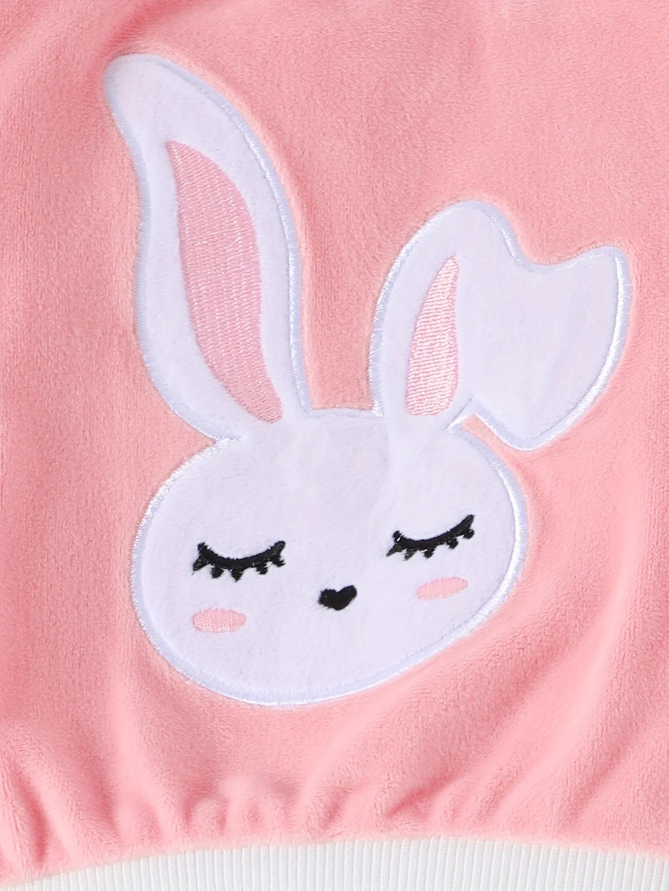 A Cute Rabbit Embroidered Silver Fox Fur Set For Baby Girls In Autumn And Winter Featuring Long-Sleeved Shirts Long Pants And