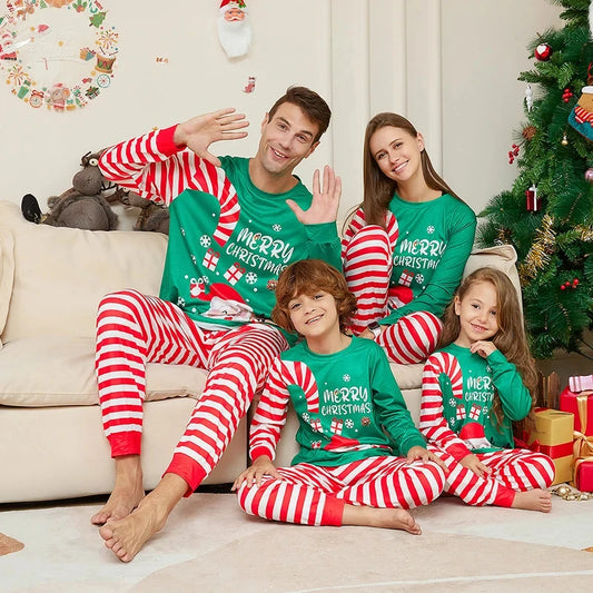 Family Christmas Matching Pajamas Outfits Set 2026 Adult Kids Baby Same Look Tops Pants Xmas Sleepwear Pyjamas Couples Clothes