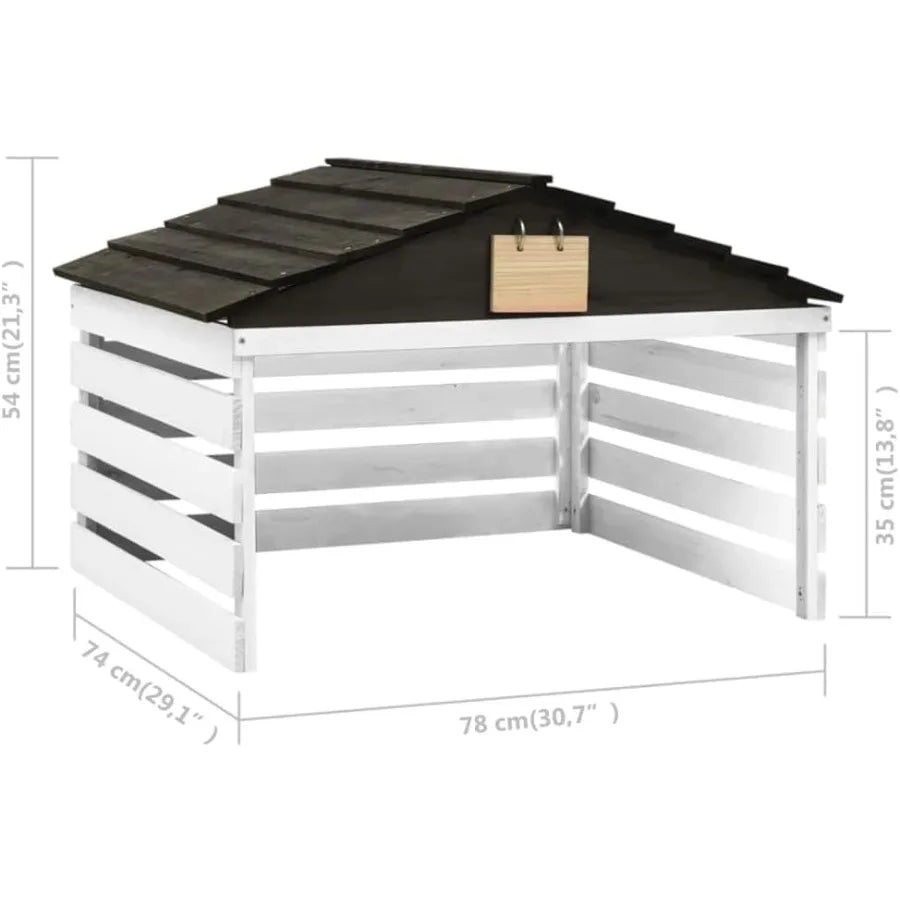 Solid Firwood Robotic Lawn Mower Garage Protective Outdoor Shed for Lawn Mower and Charging Station Durable Rain and UV