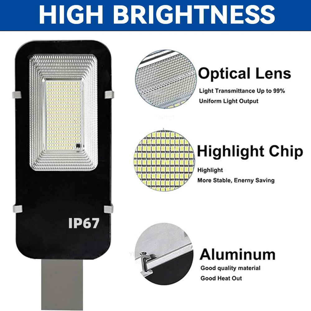 8000 m ah High Power Solar Street Lights Outdoor Commercial Parking Lot Light Dusk to Dawn Solar Security Flood Lights Solar Lamp