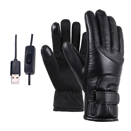 Electric Heating Gloves Men Women USB plug-in Electric Heated Gloves Winter Skiing Snowboarding Can Touch Screen Snow Gloves