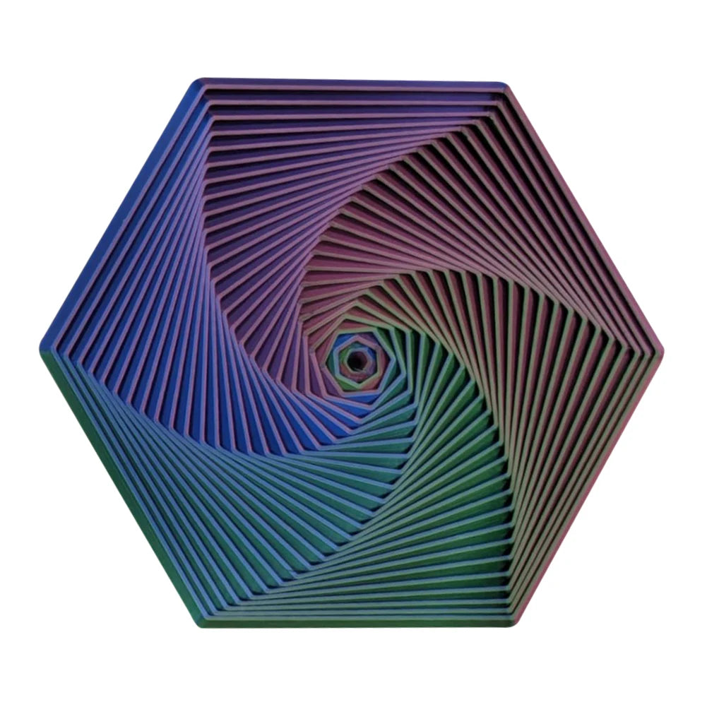 3D Printed Hexagonal Decompression Toy For Gift Colorful Unique Design Shape  Fractal Fidget Compact Exquisite Thoughtful Gifts