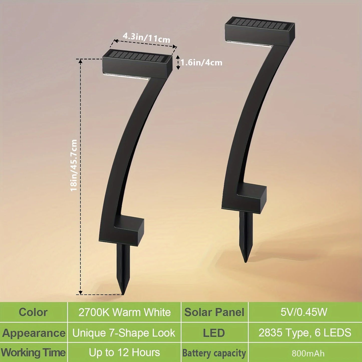 6Pack Bright Solar Outdoor Lights Pathway, 12 Hrs Solar Garden Lights, Auto On/Off for Outside Landscape Path Yard Walkway