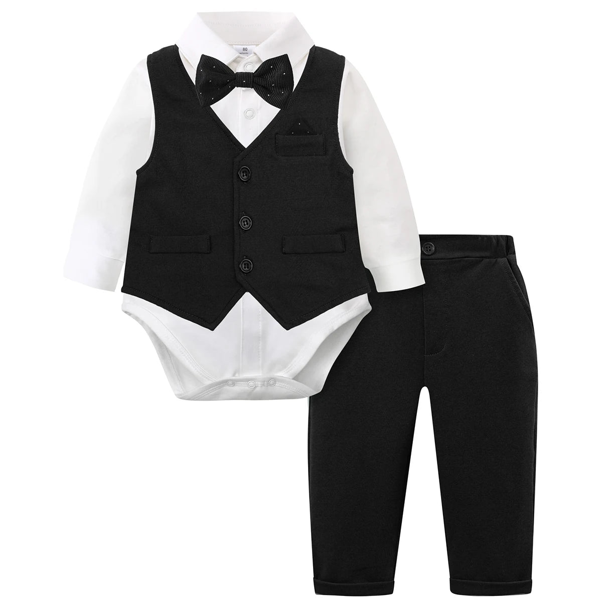 Baby Tuxedo Boys Suit Infant Wedding Gentleman Formal Dress Easter Ring Bearer Outfit Set Toddler Birthday Party Gift Clothes